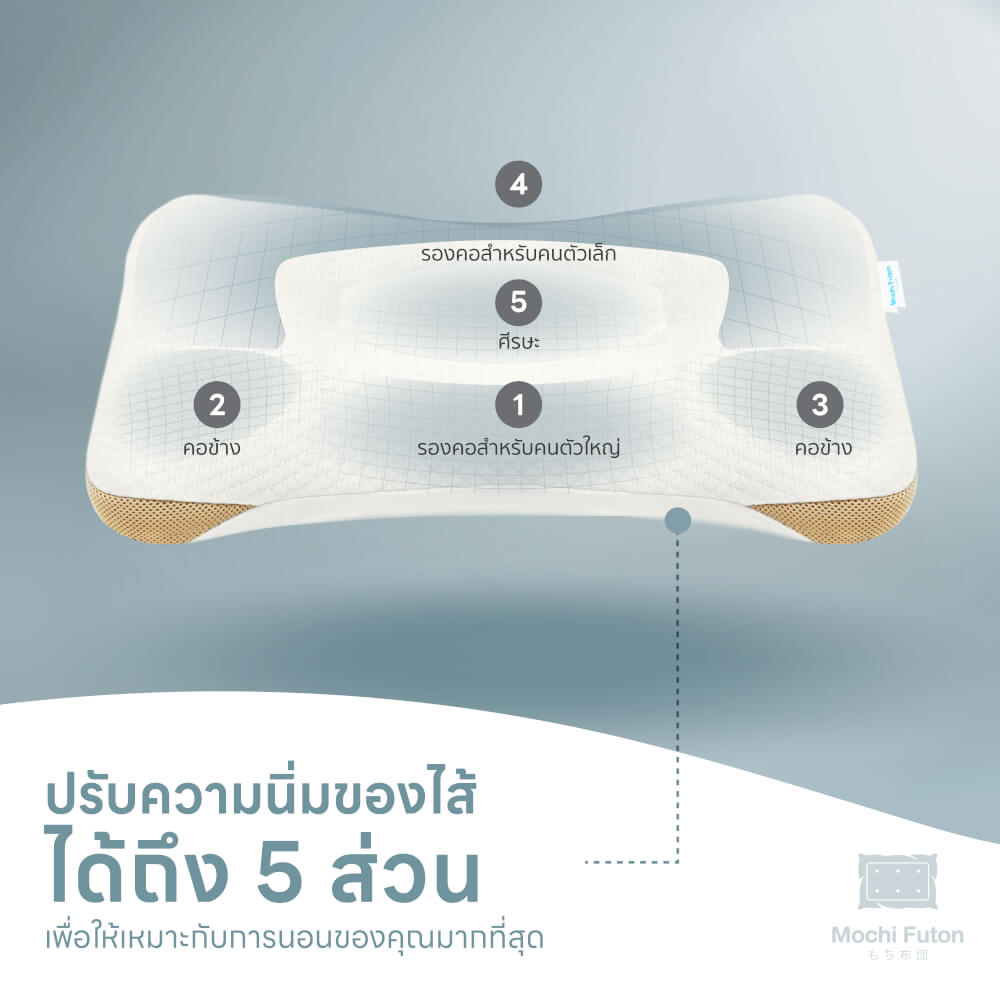 หมอนญี่ปุ่น 6 มิติ - Mochi Futon  